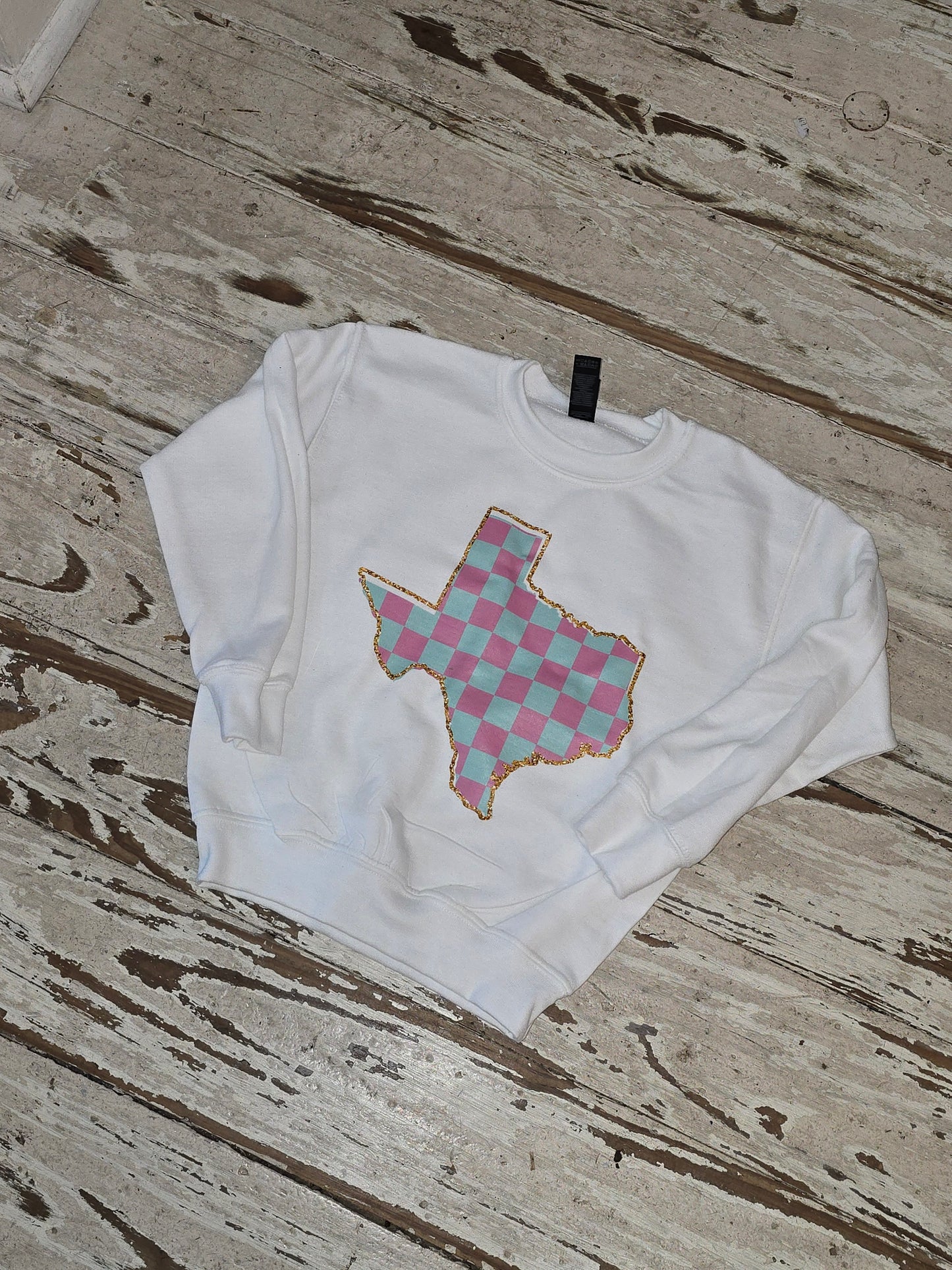 Texas Checkered Kid's Sweatshirt