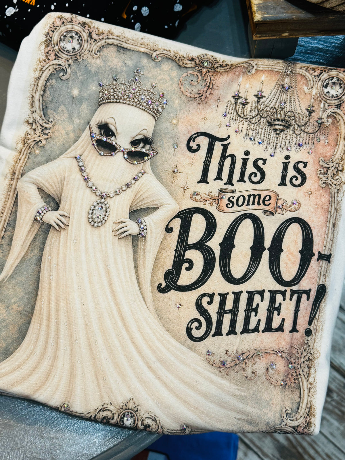Boo Sheet Bling Tee