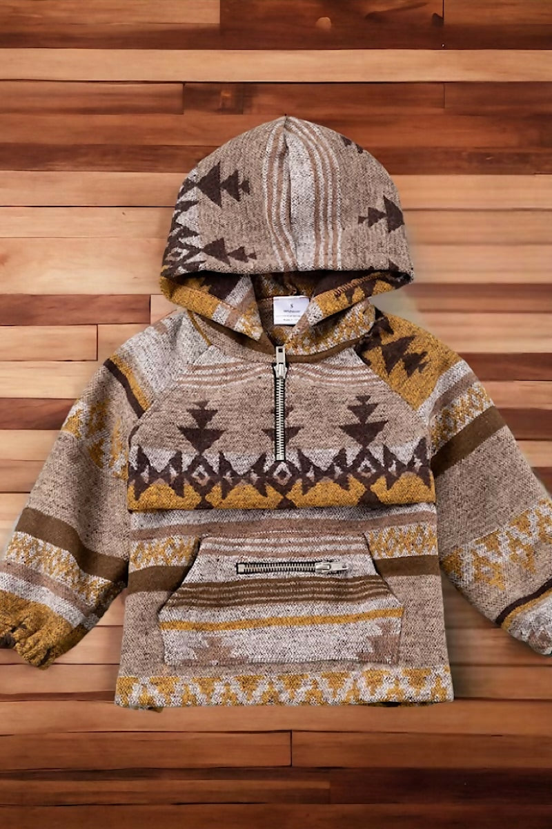 Brown Aztec Printed Pullover