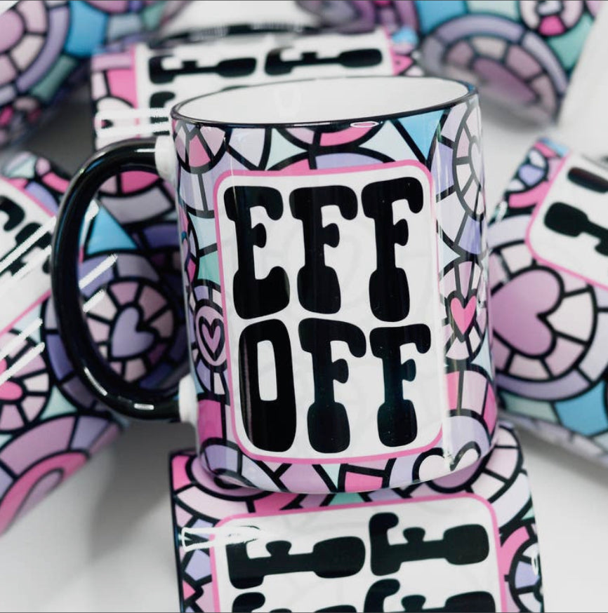 Eff Off Colorful Stained Glass Mug