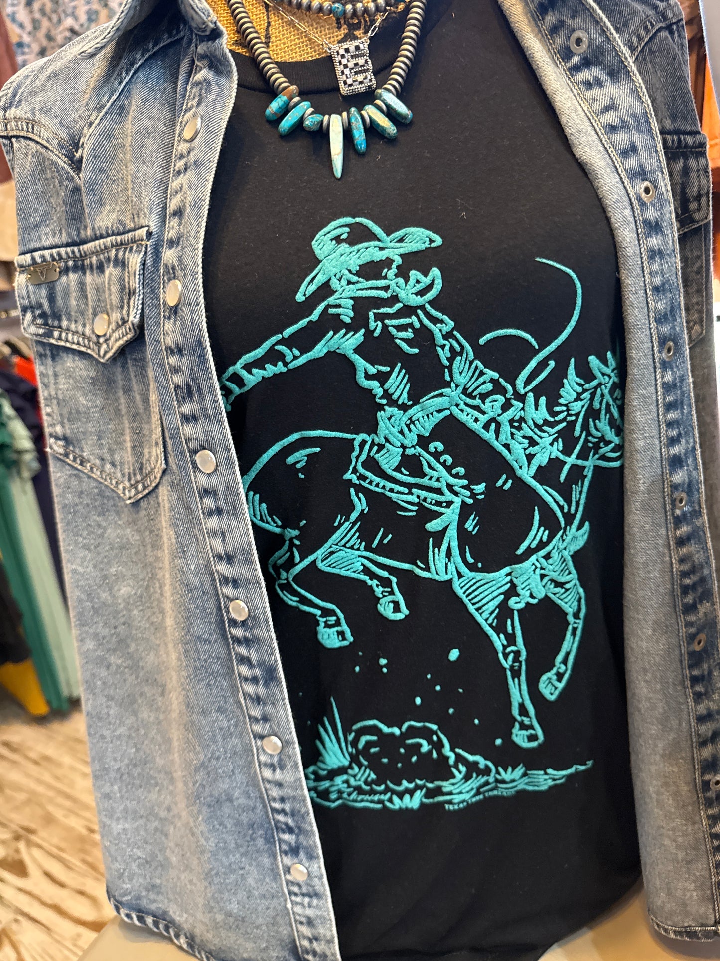 Turquoise Cowboy Tee