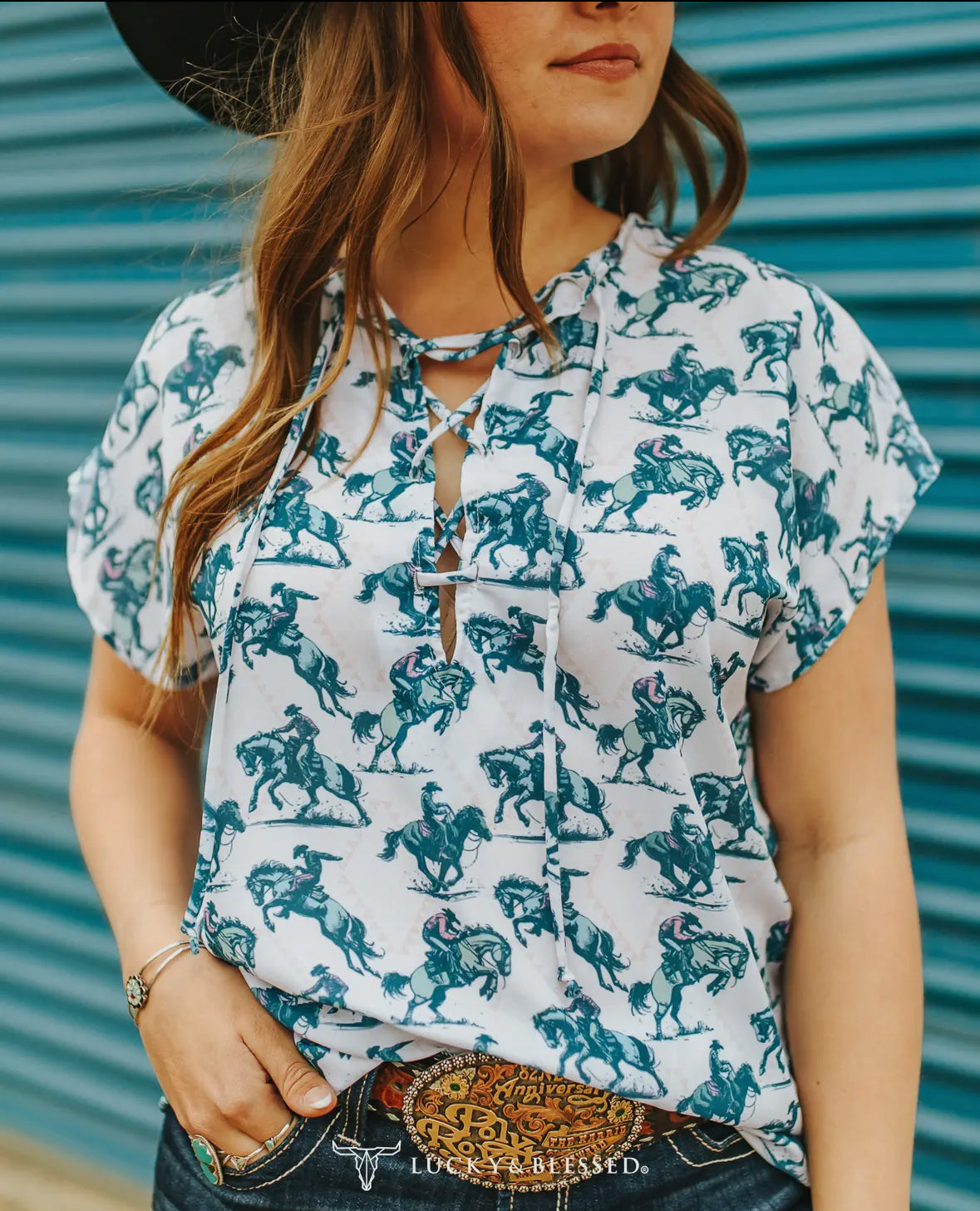 Cowboys On Repeat Top