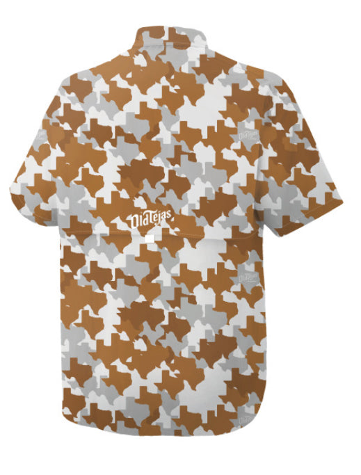 Old Tejas Austin Orange Field Shirt