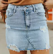 Denim Stretch Skirt