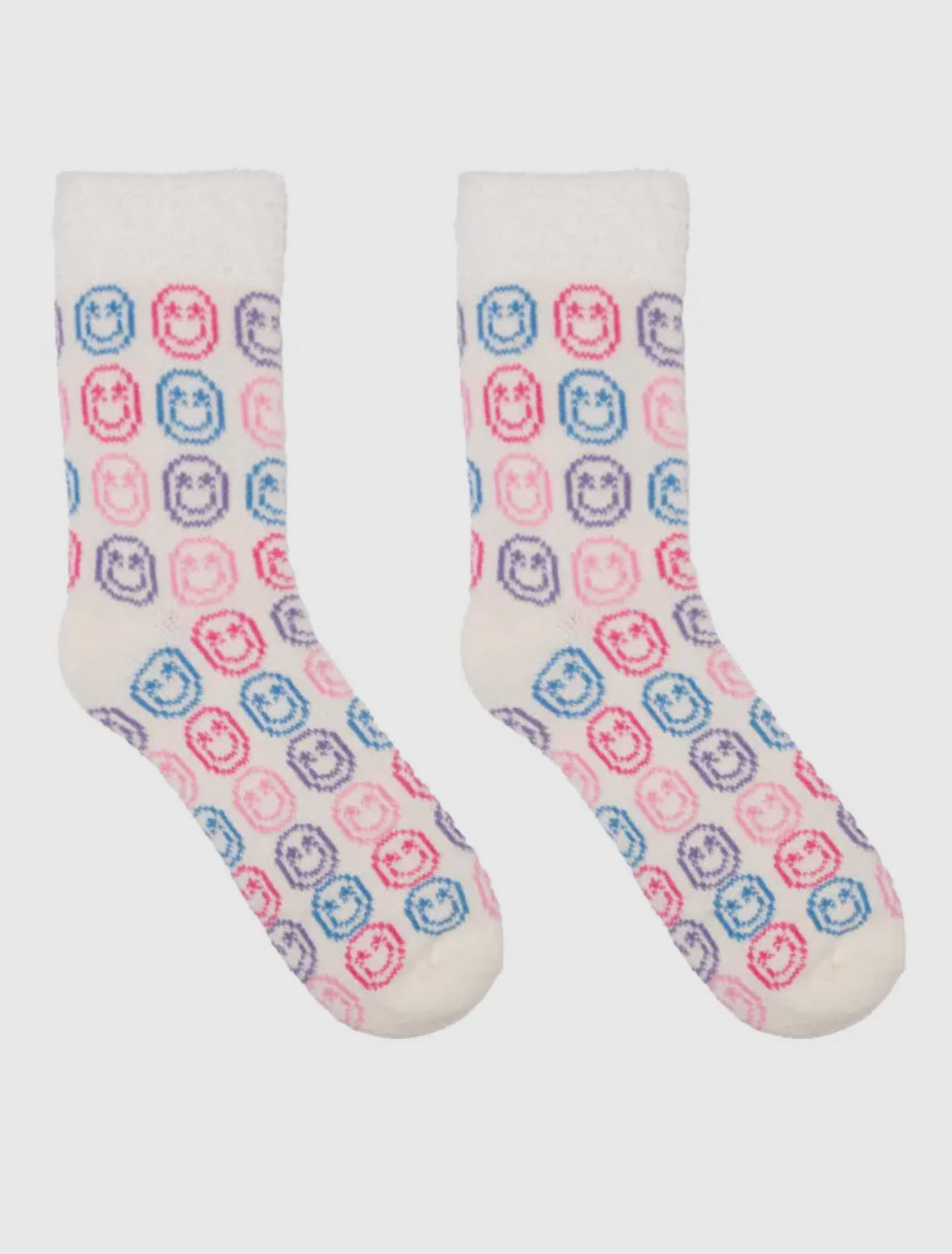 Star Smiley Face Warm Plush Socks