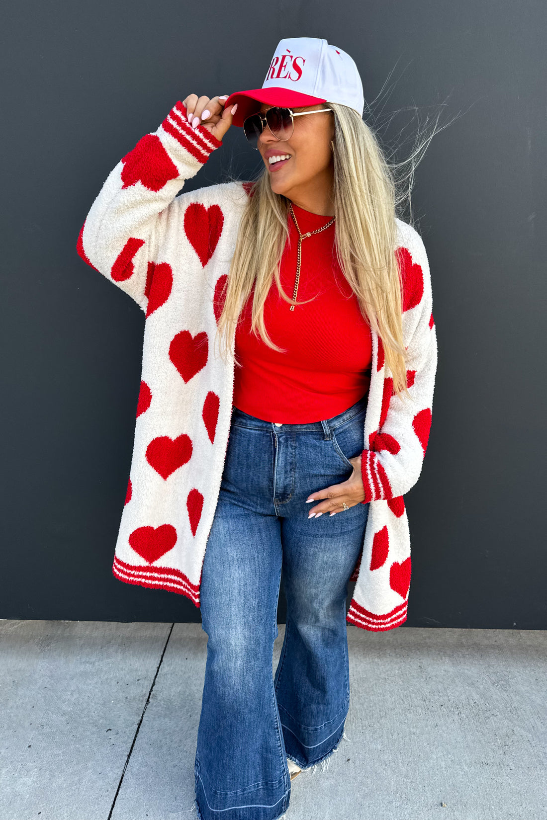 The Love Cardigan in Red