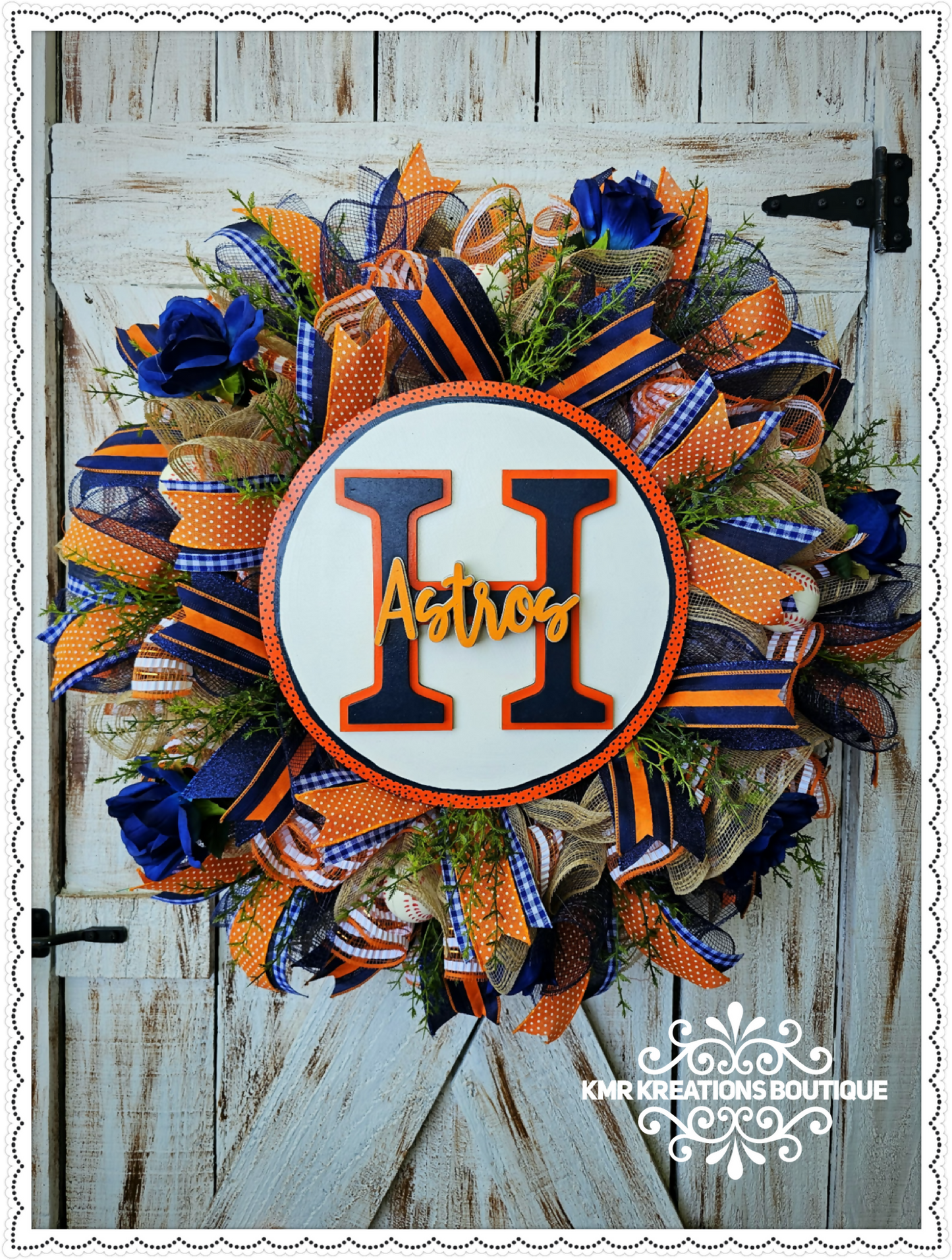 Houston Astros Baseball Wreath