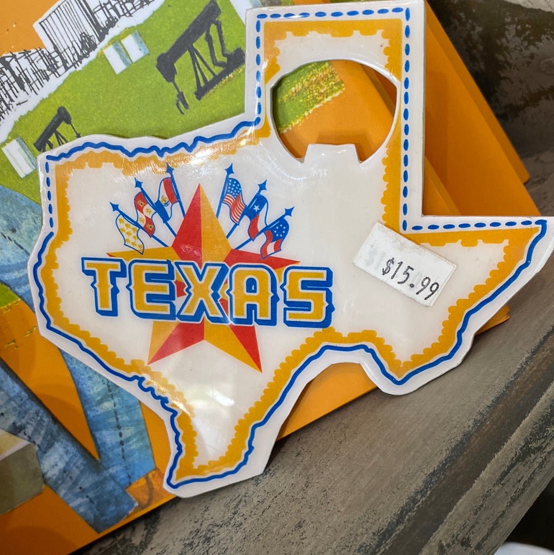 Enameled Steel Texas Bottle Opener