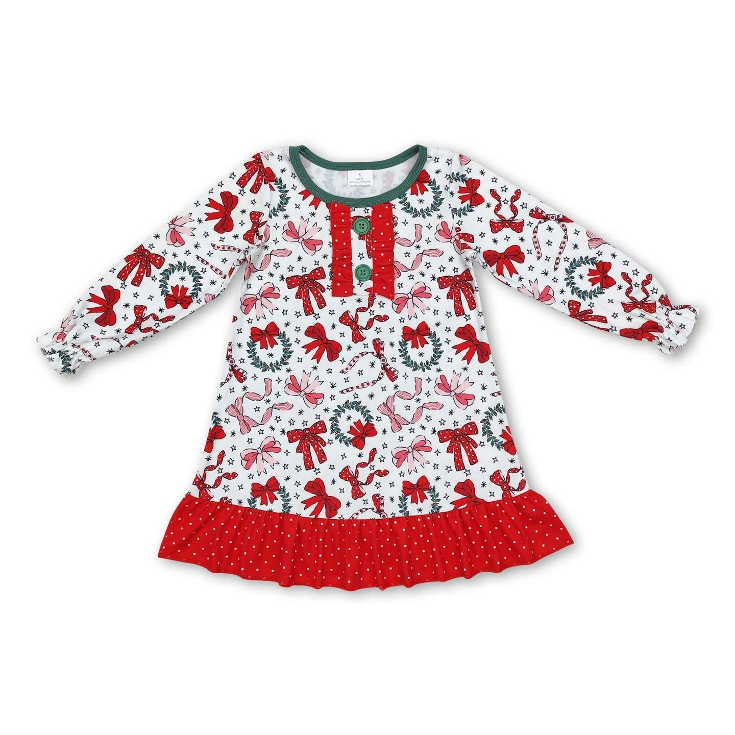 Bows Christmas Night Dress