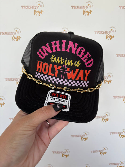 "UNHINGED but in a HOLY WAY" Trucker Hat