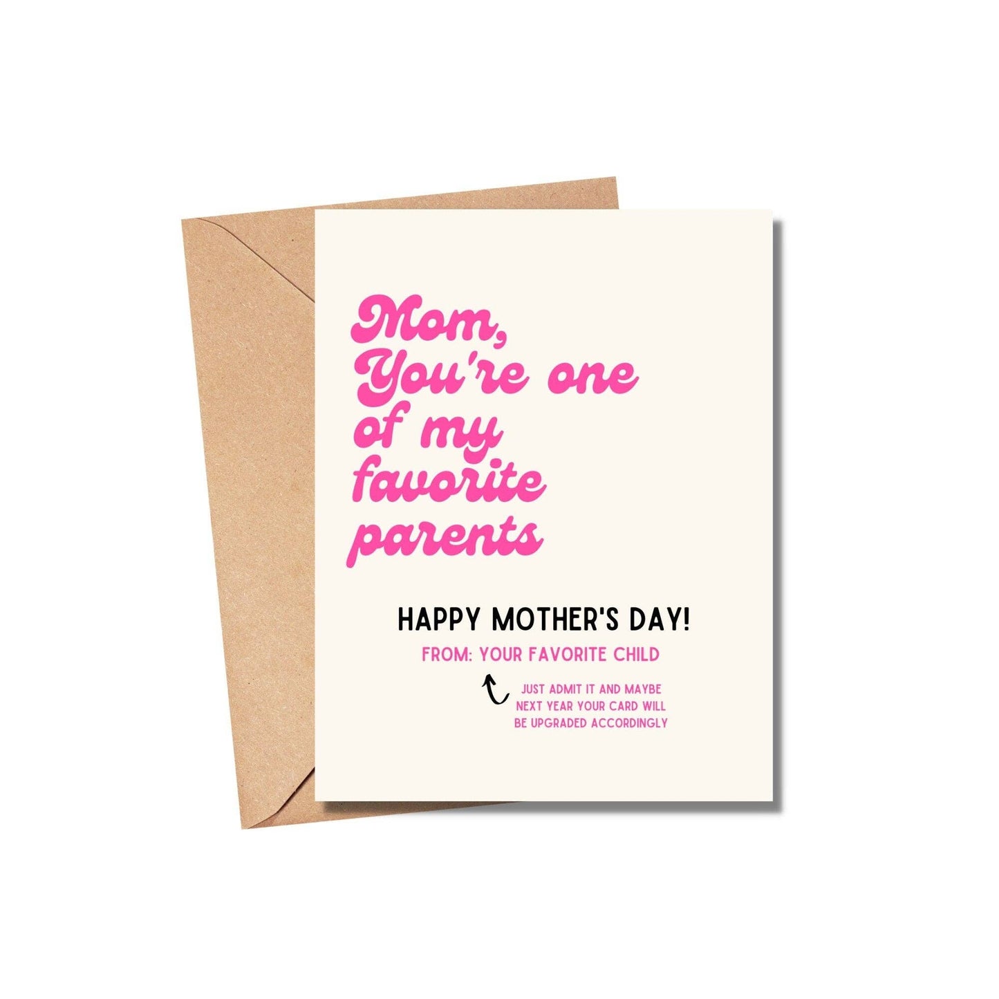 Mom You're One of My Favorite Parents Card
