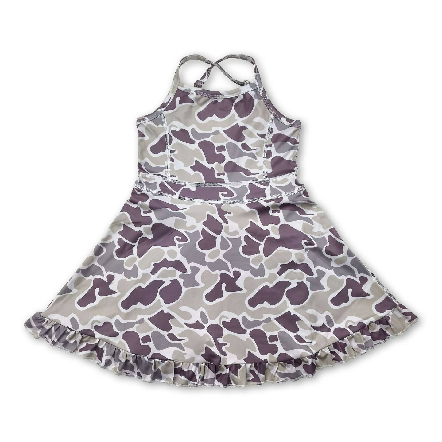 Camo Ruffle Athletic Dresses