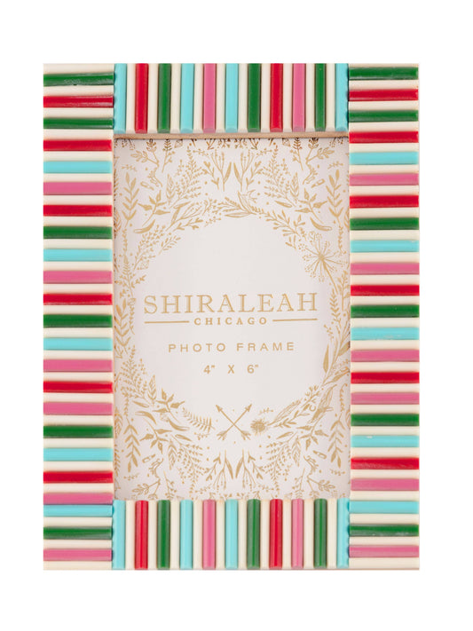 VIVA 4" X 6" MOSAIC STRIPES PICTURE FRAME, MULTI