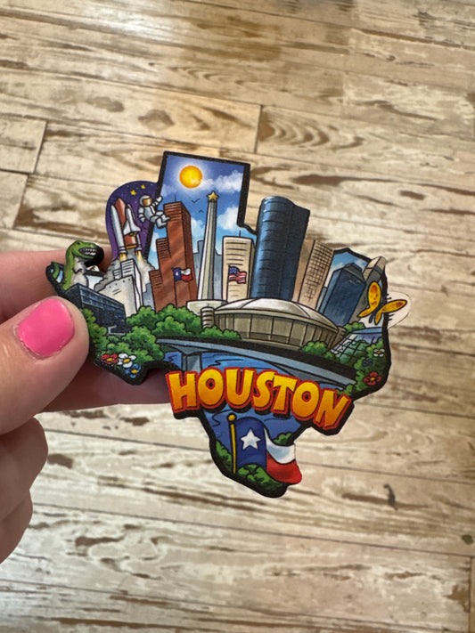 Houston Skyline Texas Magnet
