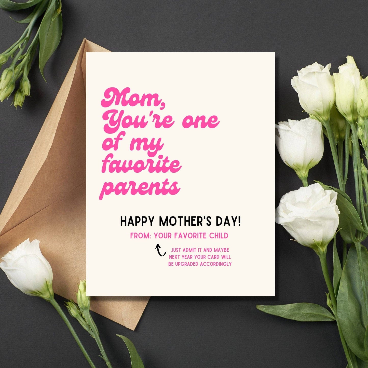 Mom You're One of My Favorite Parents Card