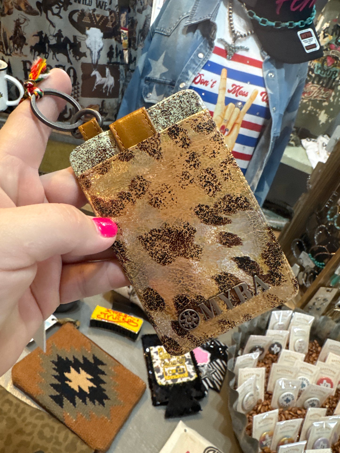 Valejo Spirit Credit Card Holder in Leopard Dust