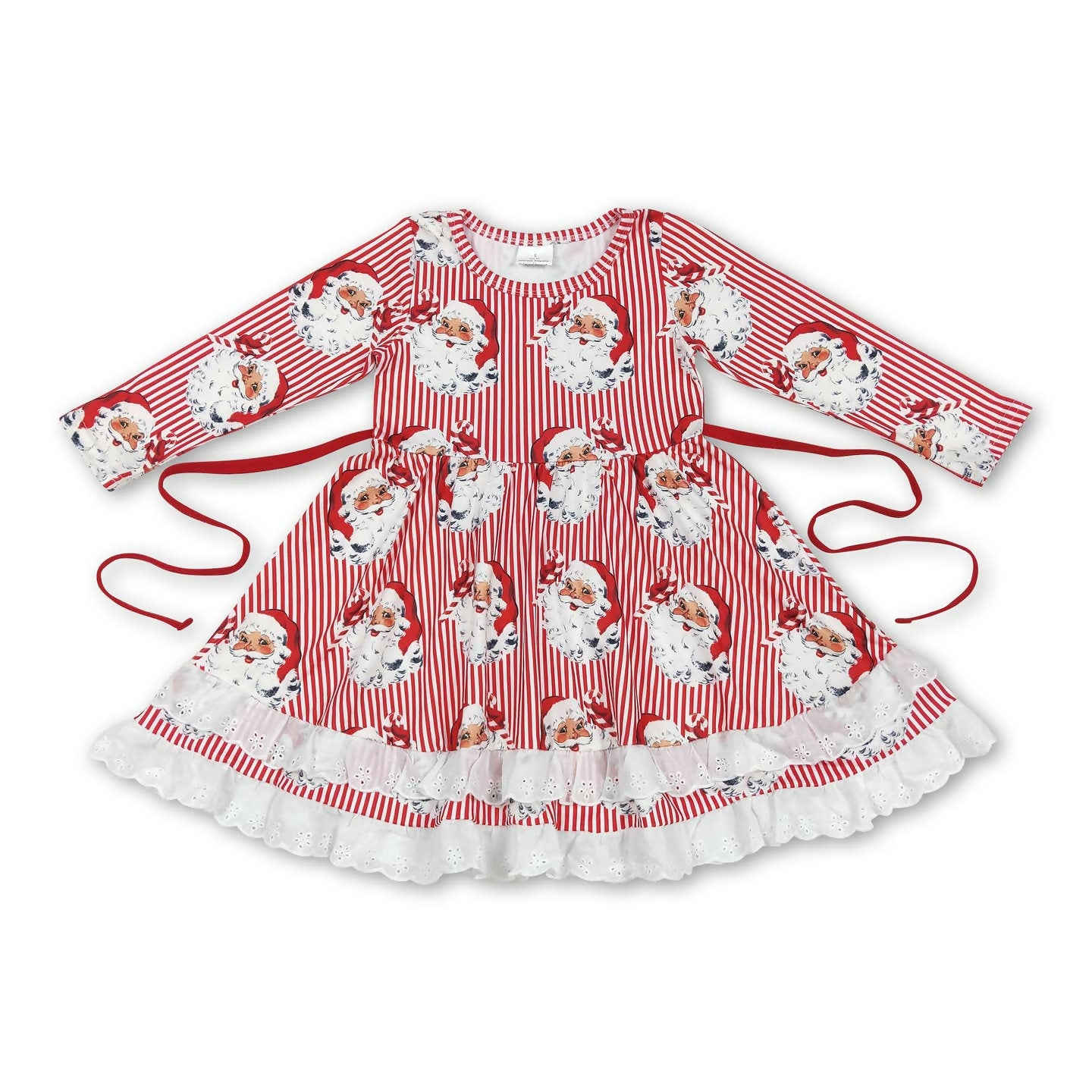 Stripe Santa Christmas Dress