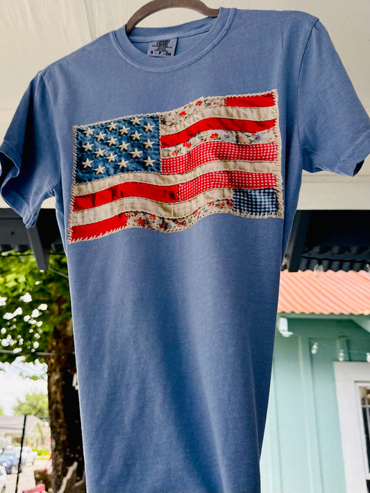 Quilted Flag Tee