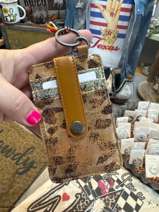 Valejo Spirit Credit Card Holder in Leopard Dust