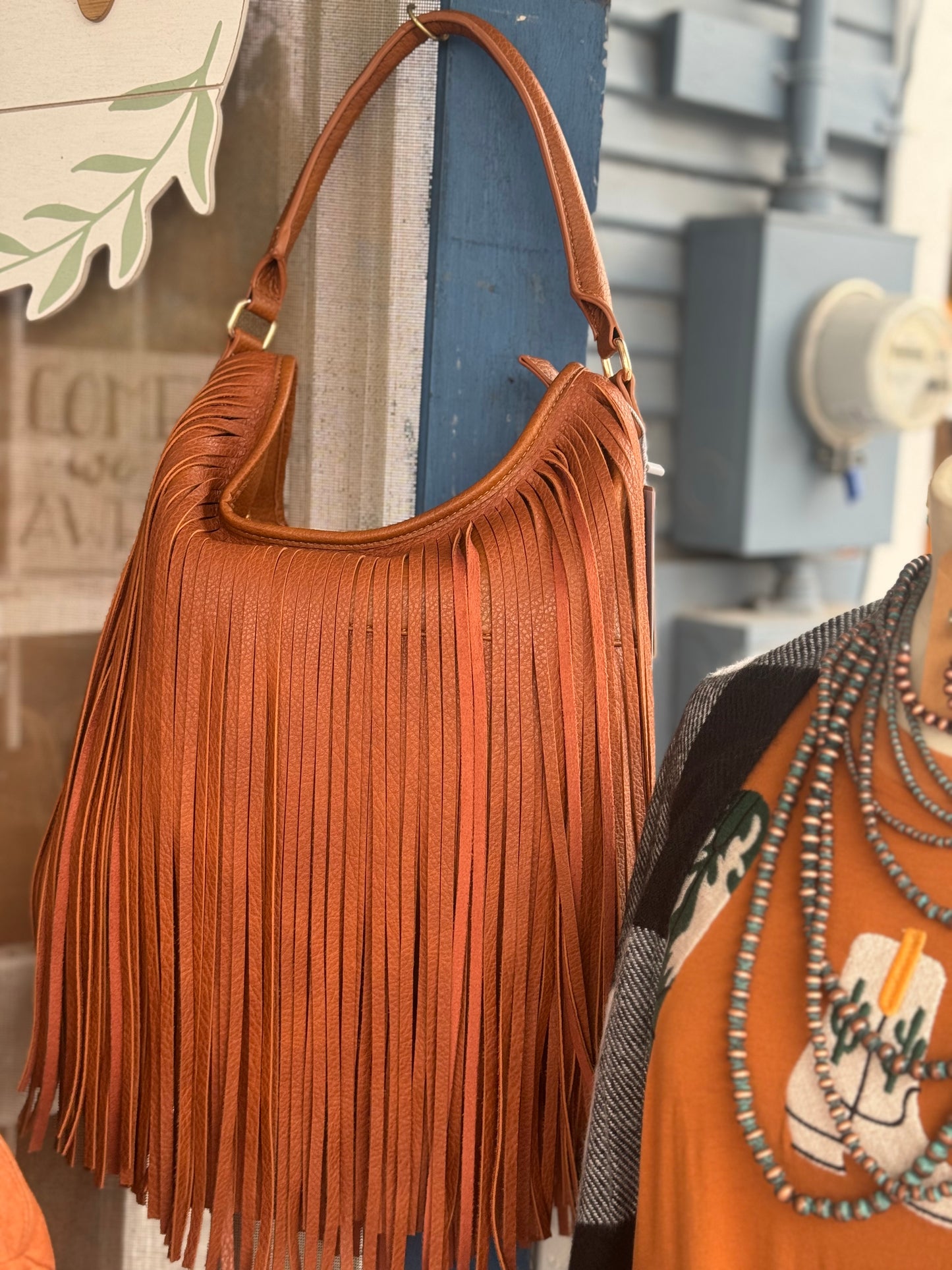 Jolene Layered Fringe Purse ~ Brown