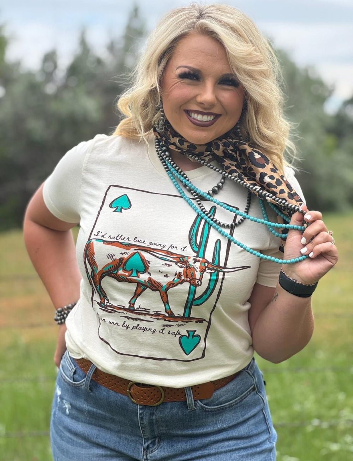 Longhorn Playing Card Tee