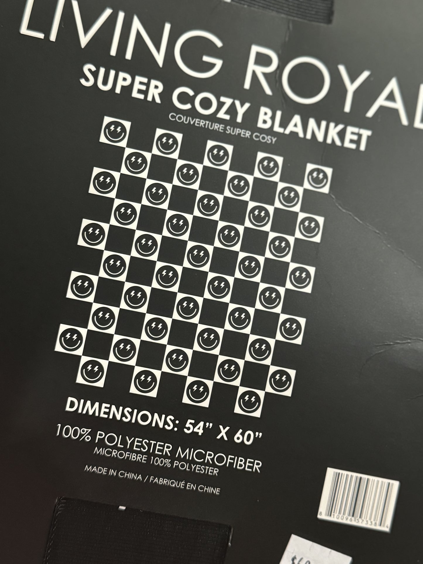 Checkered Smiley Cozy Blanket