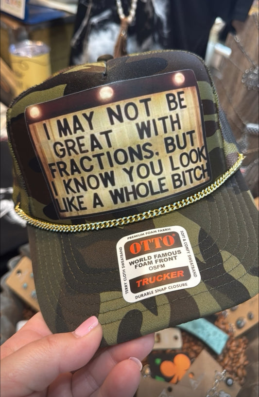 A Whole B!T%H Trucker Hat -small chain