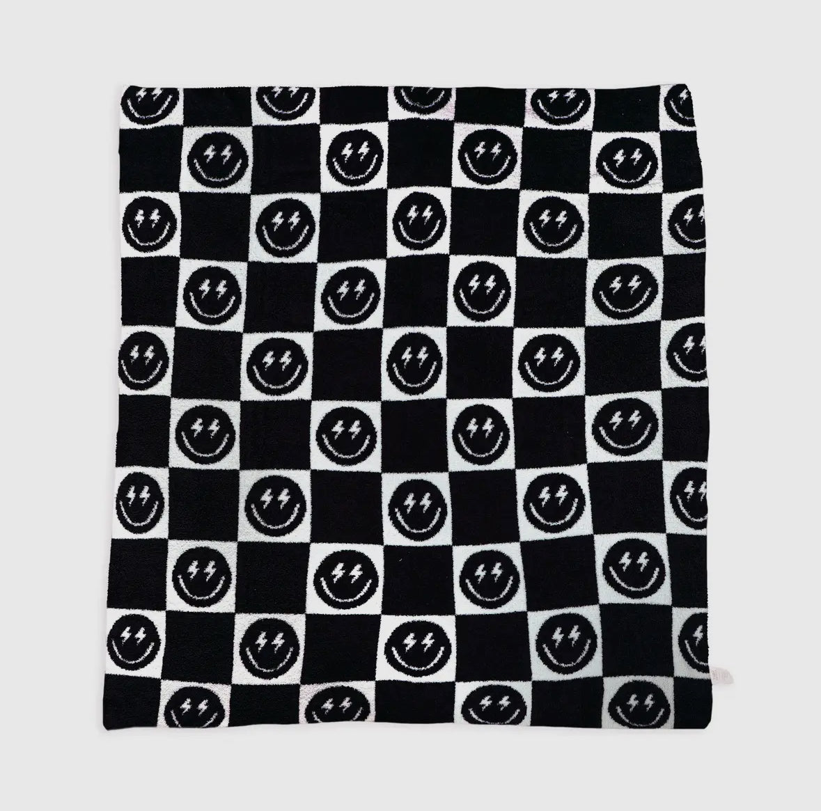 Checkered Smiley Cozy Blanket