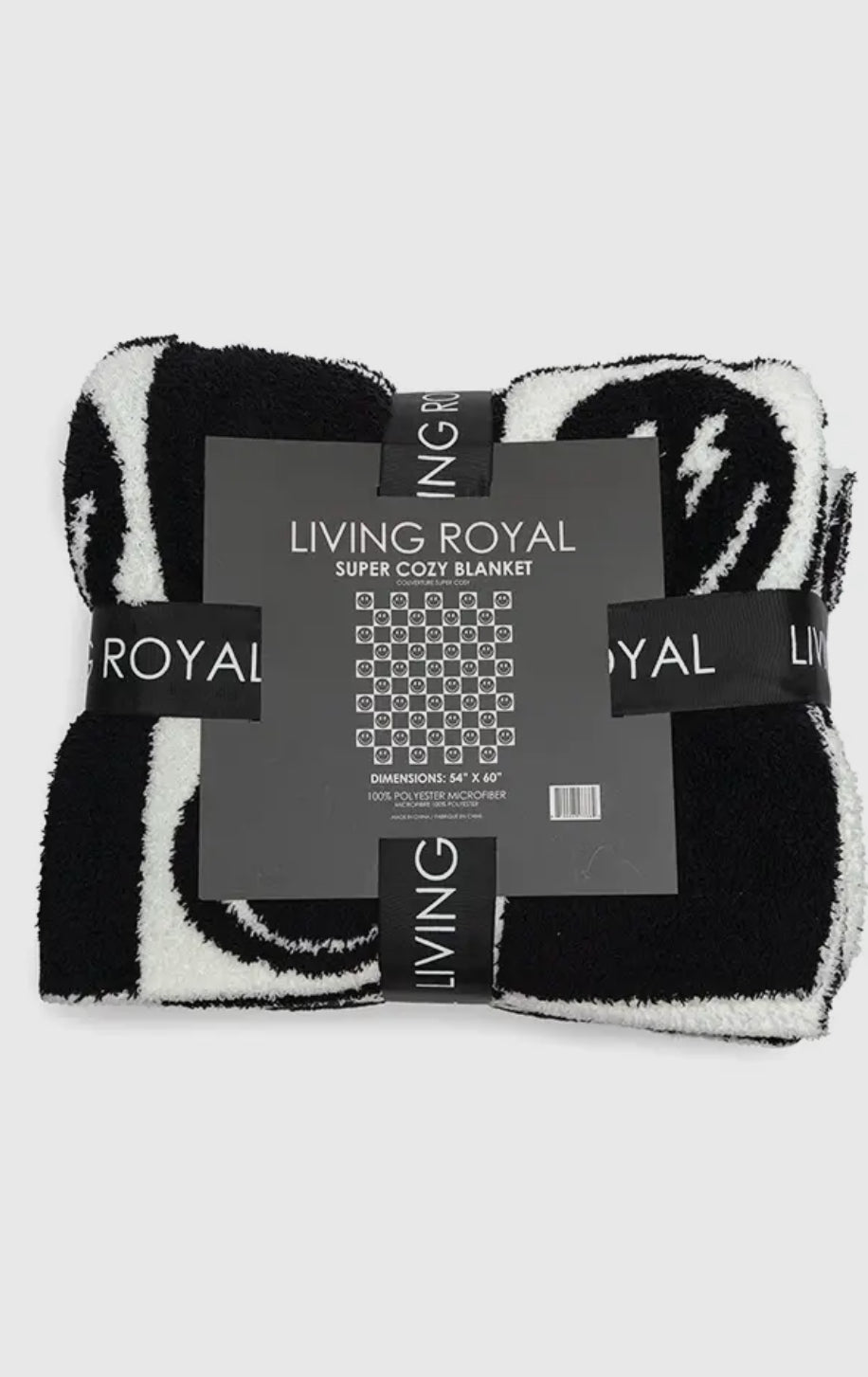 Checkered Smiley Cozy Blanket