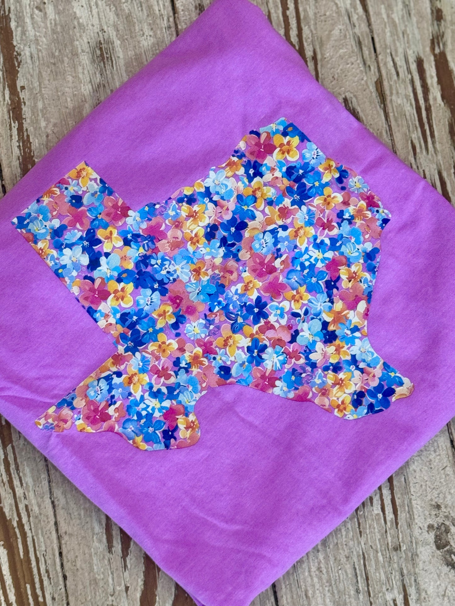 Neon Purple Texas Floral Tee