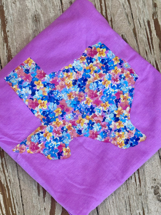 Neon Purple Texas Floral Tee