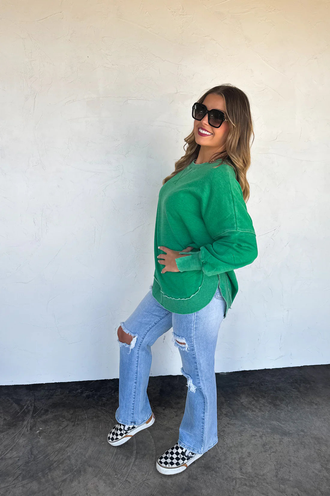 Joss Washed Sweatshirt - Green