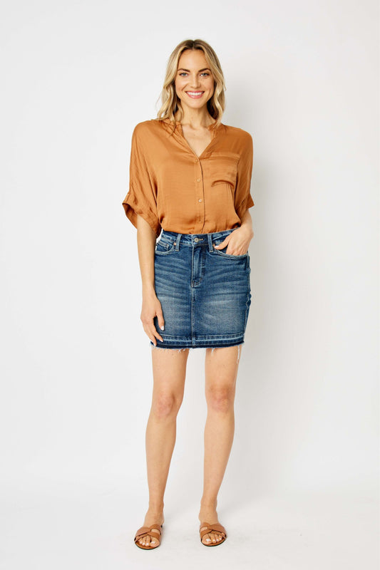 Judy Blue Tummy Control Denim Skirt