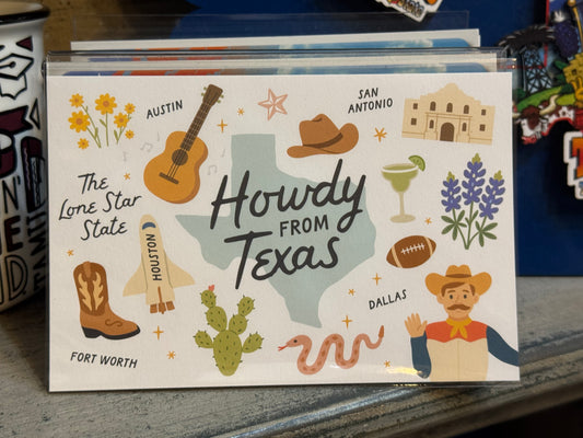Texas Cities Postcard