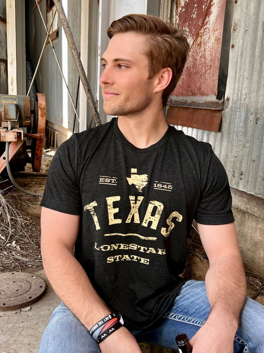 Black/Yellow Texas Tee