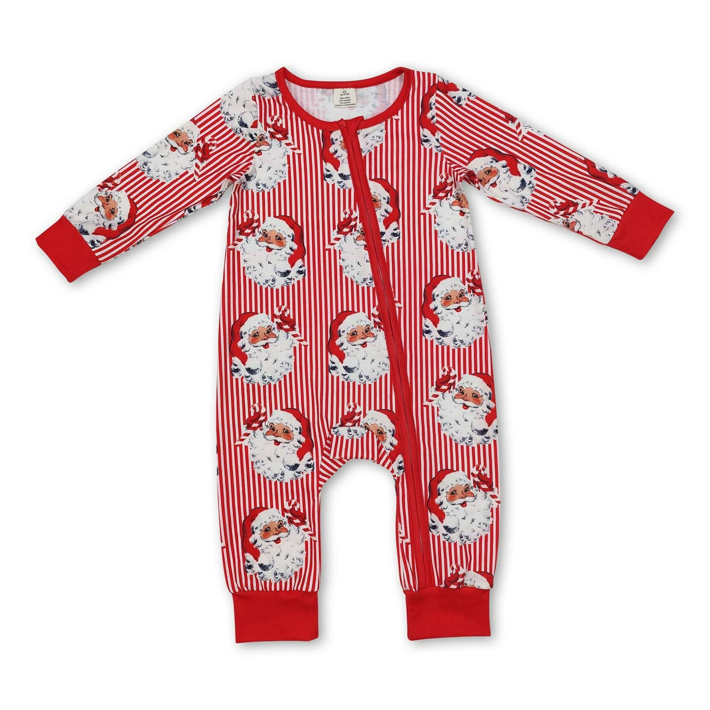 Stripe Santa Christmas Onesie