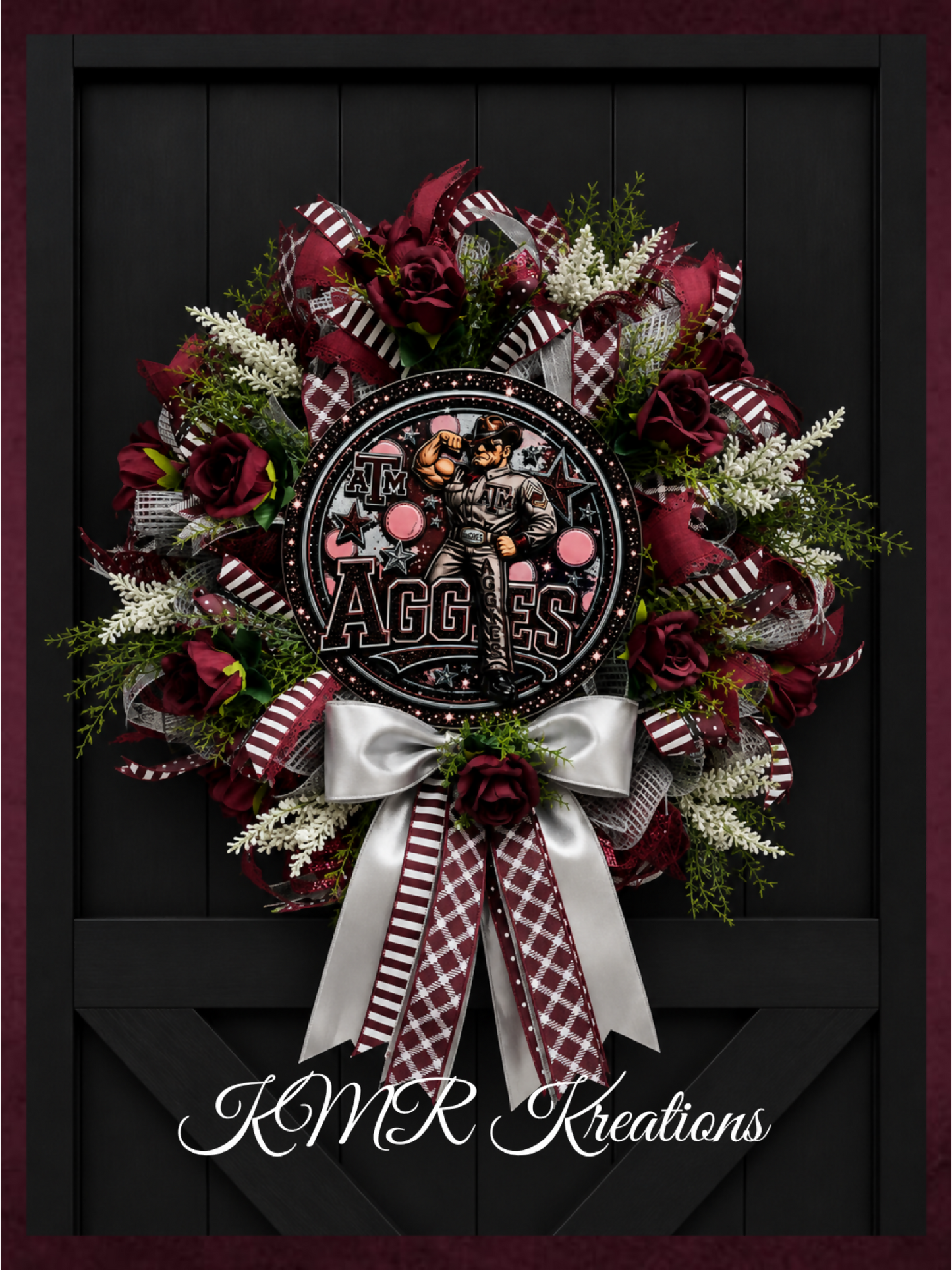 Aggies Spirit Mesh & Ribbon Wreath