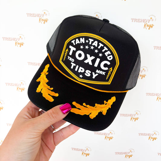 Tan Tatted Toxic Tipsy  Trucker Hat