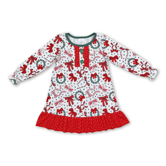 Bows Christmas Night Dress