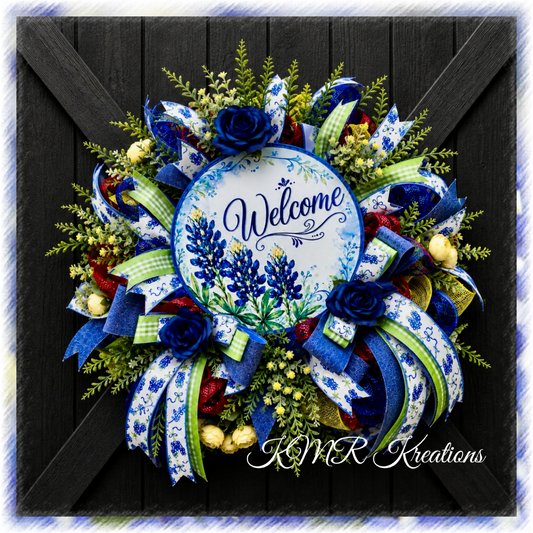 Welcome Bluebonnet Wreath 💙🌿