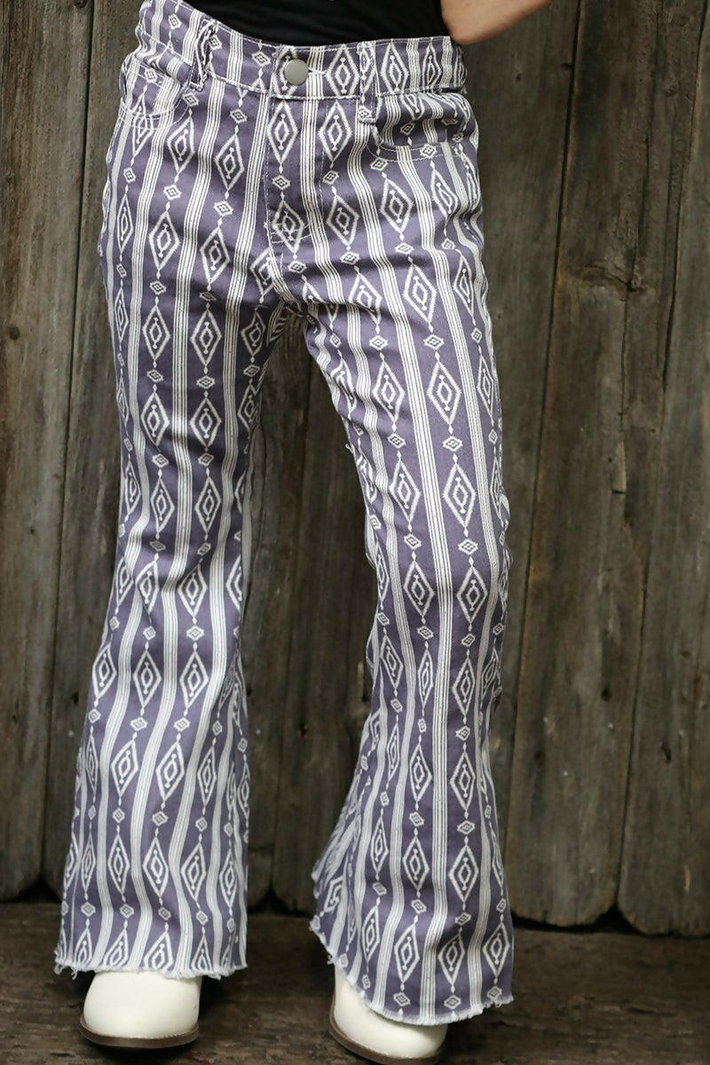 Diamond stripe print Jeans
